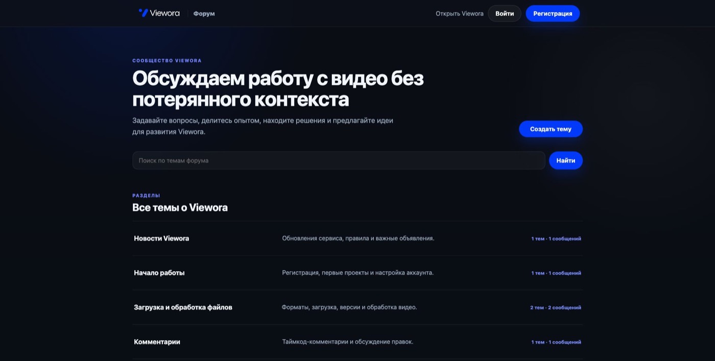 Главная страница форума Viewora